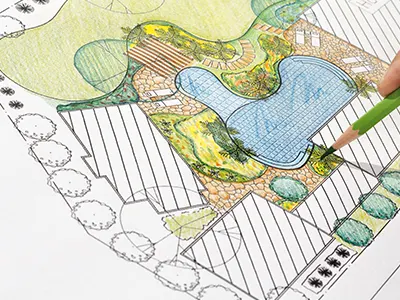 Outdoor Space 2D Design Blueprint