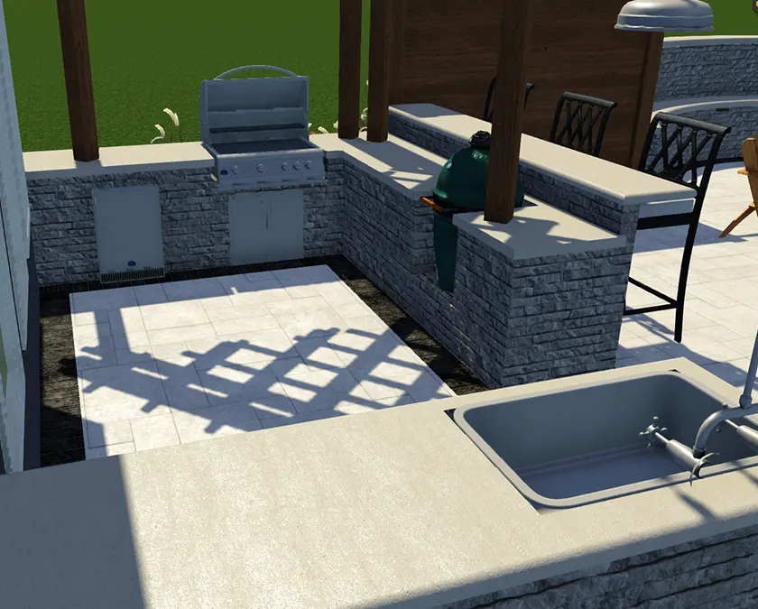 Outdoor Space 3D Design Layout